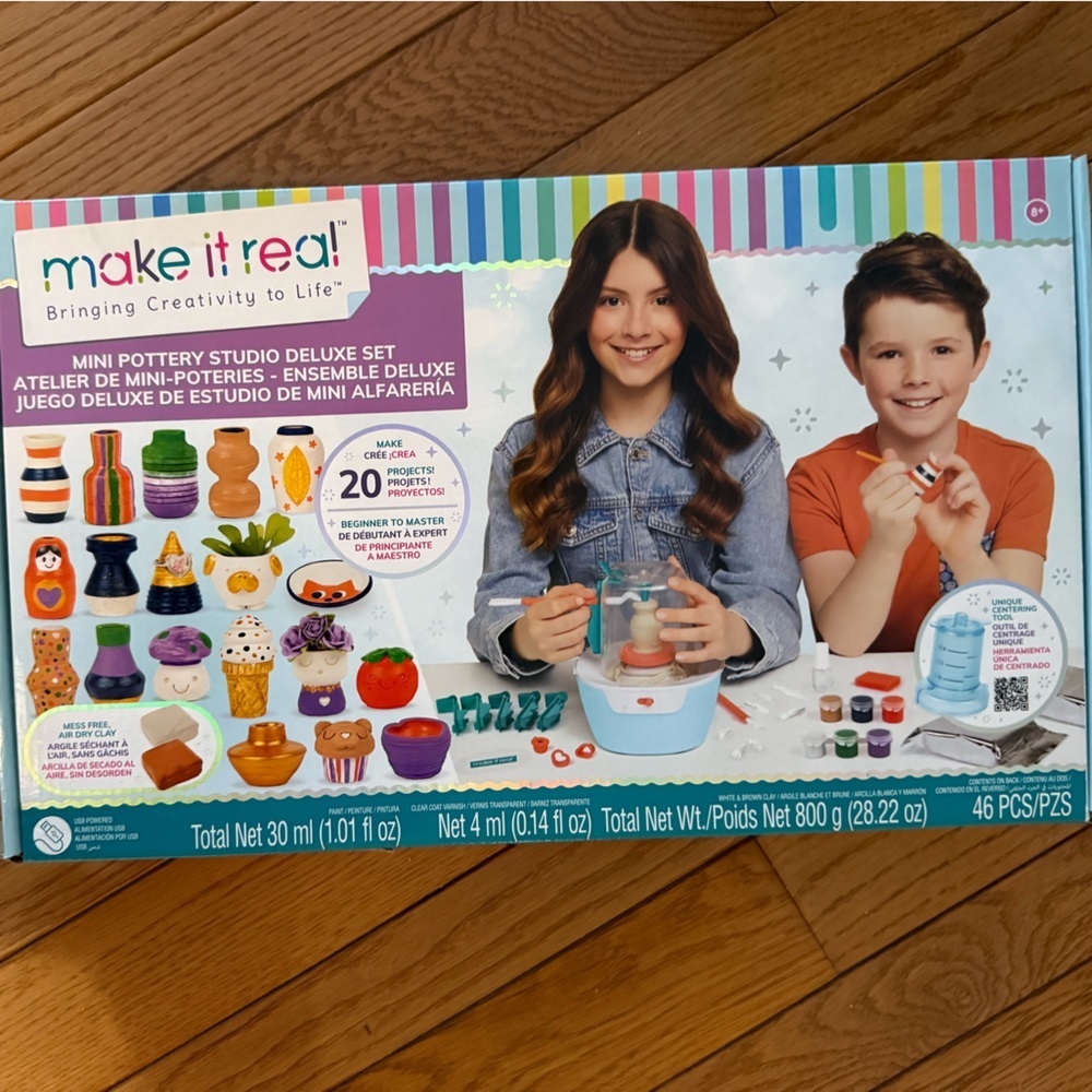 Make it real mini pottery studio used in original box